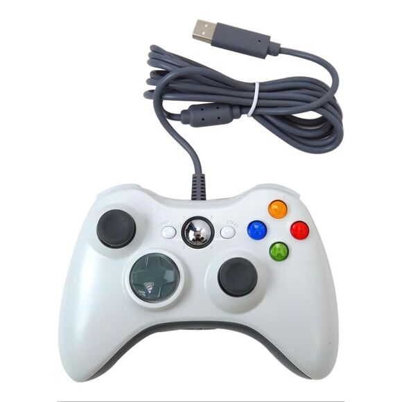 Microsoft Xbox 360 USB Wired Controller PC Windows 7/8/10 Gamepad White NEW - Picture 1 of 3